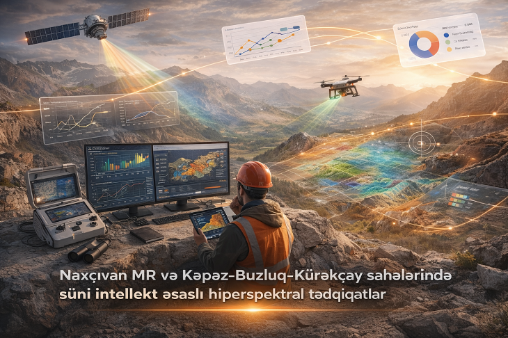 Naxçıvan MR və Kəpəz–Buzluq–Kürəkçay sahələrində süni intellekt əsaslı hiperspektral tədqiqatlar