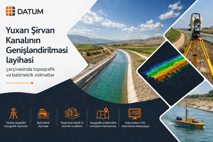 Yuxarı Şirvan Kanalının Genişləndirilməsi layihəsi çərçivəsində topoqrafik xidmətlərin göstərilməsi
